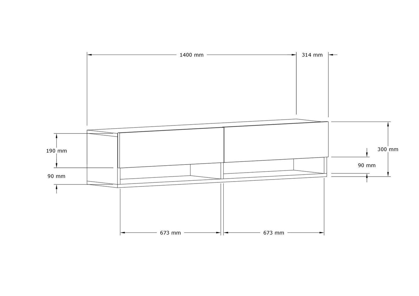 TV skapītis Asir, 141x31x30 cm, pelēks cena un informācija | TV galdiņi | 220.lv