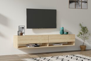 TV skapītis Asir, 141x31x30 cm, bēšs cena un informācija | TV galdiņi | 220.lv