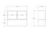 Konsole Asir, 90x70x34 cm, pelēka cena un informācija | Konsoles galdiņi | 220.lv