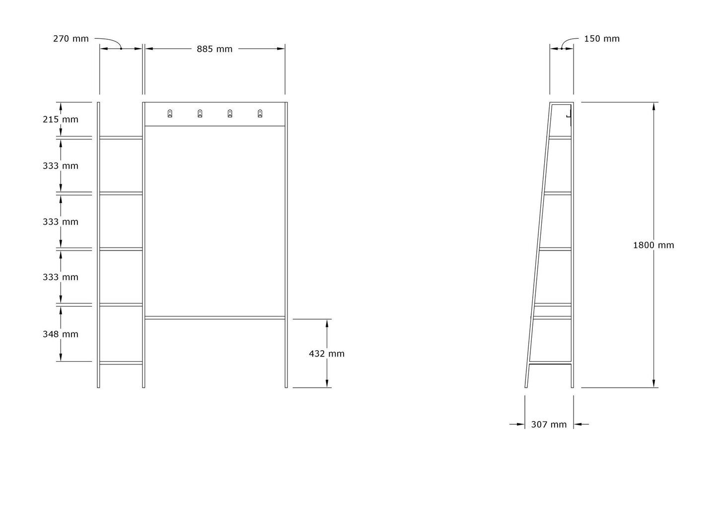 Zāles stends Asir, 120x180x30 cm, bēšs cena un informācija | Priekšnama iekārtas | 220.lv