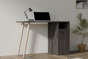 Mācību galds Asir, 110x74x50 cm, pelēks/brūns cena un informācija | Datorgaldi, rakstāmgaldi, biroja galdi | 220.lv