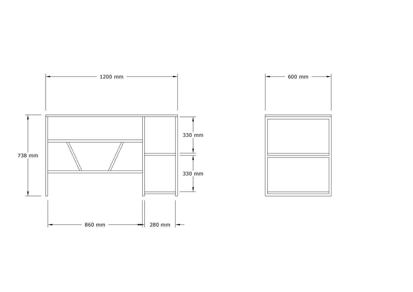 Mācību galds Asir, 120x74x60 cm, pelēks cena un informācija | Datorgaldi, rakstāmgaldi, biroja galdi | 220.lv