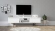 TV galdiņš Asir, 180x50x40 cm, balts cena un informācija | TV galdiņi | 220.lv