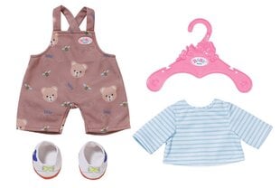 BABY BORN набор одежды для куклы штаны на лямках с медведем, 43 см цена и информация | Игрушки для девочек | 220.lv