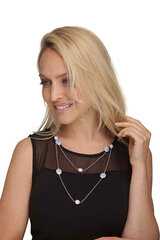 JwL Luxury Pearls Длинное жемчужное колье с шестигранными кристаллами JL0600 цена и информация | Украшения на шею | 220.lv