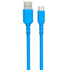 USB A uz USB-C Kabelis DCU Zils 1 m - цена и информация | Кабели для телефонов | 220.lv
