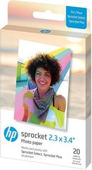 HP фотобумага Sprocket Plus Zink 5.8x8.6 см 20 листов цена и информация | HP Мобильные телефоны, Фото и Видео | 220.lv