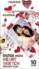 Fujifilm Instax Mini 1x10 Heart Sketch цена и информация | Прочие аксессуары для фотокамер | 220.lv