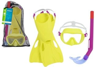 Набор для дайвинга Желтая маска, ласты, трубка Bestway 25039 цена и информация | Игрушки для песка, воды, пляжа | 220.lv