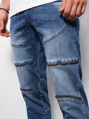 брюки мужские joggers - синие v3 om-padj-0111 цена и информация | Мужские брюки | 220.lv