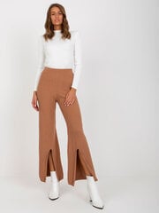 Женские брюки из ткани коричневого цвета цена и информация | Брюки | 220.lv