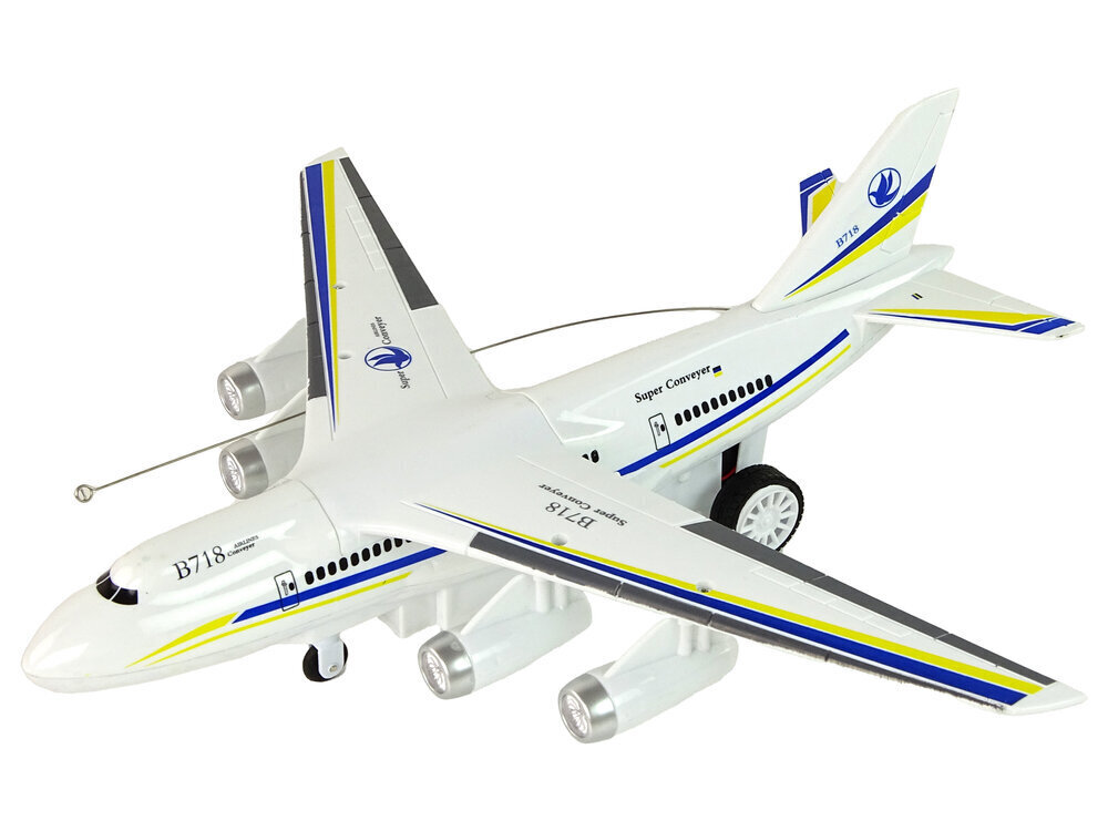Ar tālvadību vadāma pasažieru lidmašīna Lean Toys, balta cena un informācija | Rotaļlietas zēniem | 220.lv