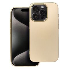 Metallic Чехол для Iphone 15 Pro, золото цена и информация | Чехлы для телефонов | 220.lv