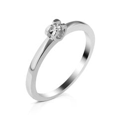 Серебряное кольцо с бриллиантами цена и информация | Кольца | 220.lv