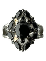Серебряное кольцо с цирконами цена и информация | Кольца | 220.lv