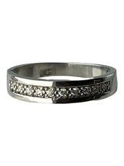 Серебряное кольцо с культивированными бриллиантами цена и информация | Кольца | 220.lv