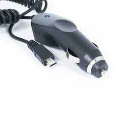 ATX Platinum Премиум Автомобильная зарядка 12 / 24V / 1A + Провод Micro USB Черная (Blue Blister) цена и информация | Зарядные устройства для телефонов | 220.lv