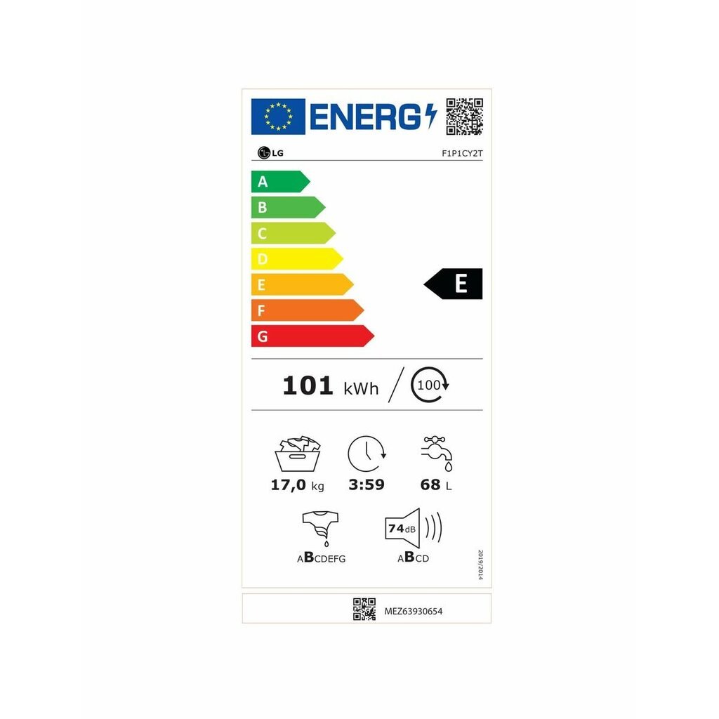 LG F1P1CY2T cena un informācija | Veļas mašīnas | 220.lv