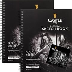 Блокнот Castle Art Supplies Sketchbook 100+100 22.9cm x 30.5cm, 90gsm цена и информация | Канцелярия | 220.lv