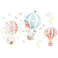 Bērnu sienas uzlīme - Dzīvnieki gaisa balonā