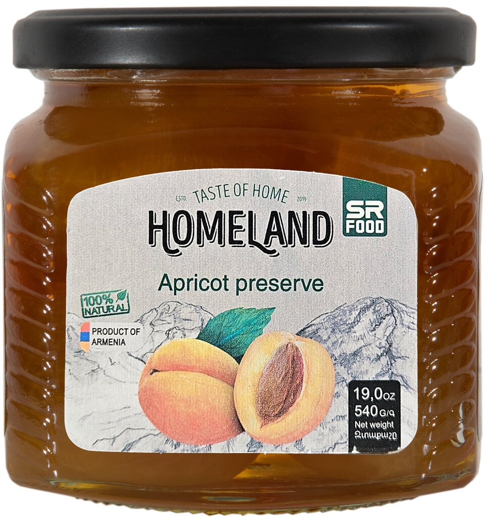 Aprikožu ievārījums Homeland, 540g цена и информация | Konservēti produkti | 220.lv