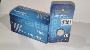 Baterijas Renata CR1632 10gab. cena un informācija | Baterijas | 220.lv