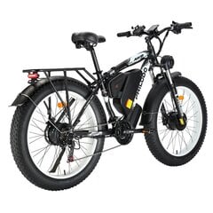 Электровелосипед Philodo H8 AWD, 26", черный, 2*1000Вт, 22Ач цена и информация | Электровелосипеды | 220.lv