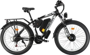 Elektriskais velosipēds Philodo H8 AWD, 26", melns cena un informācija | Elektrovelosipēdi | 220.lv