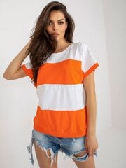 T-krekls sievietēm RV-BZ-8640.32X, balts/oranžs cena un informācija | T-krekli sievietēm | 220.lv