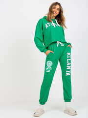 зеленый комплект из двух частей спортивного костюма с принтом цена и информация | Спортивная одежда для женщин | 220.lv