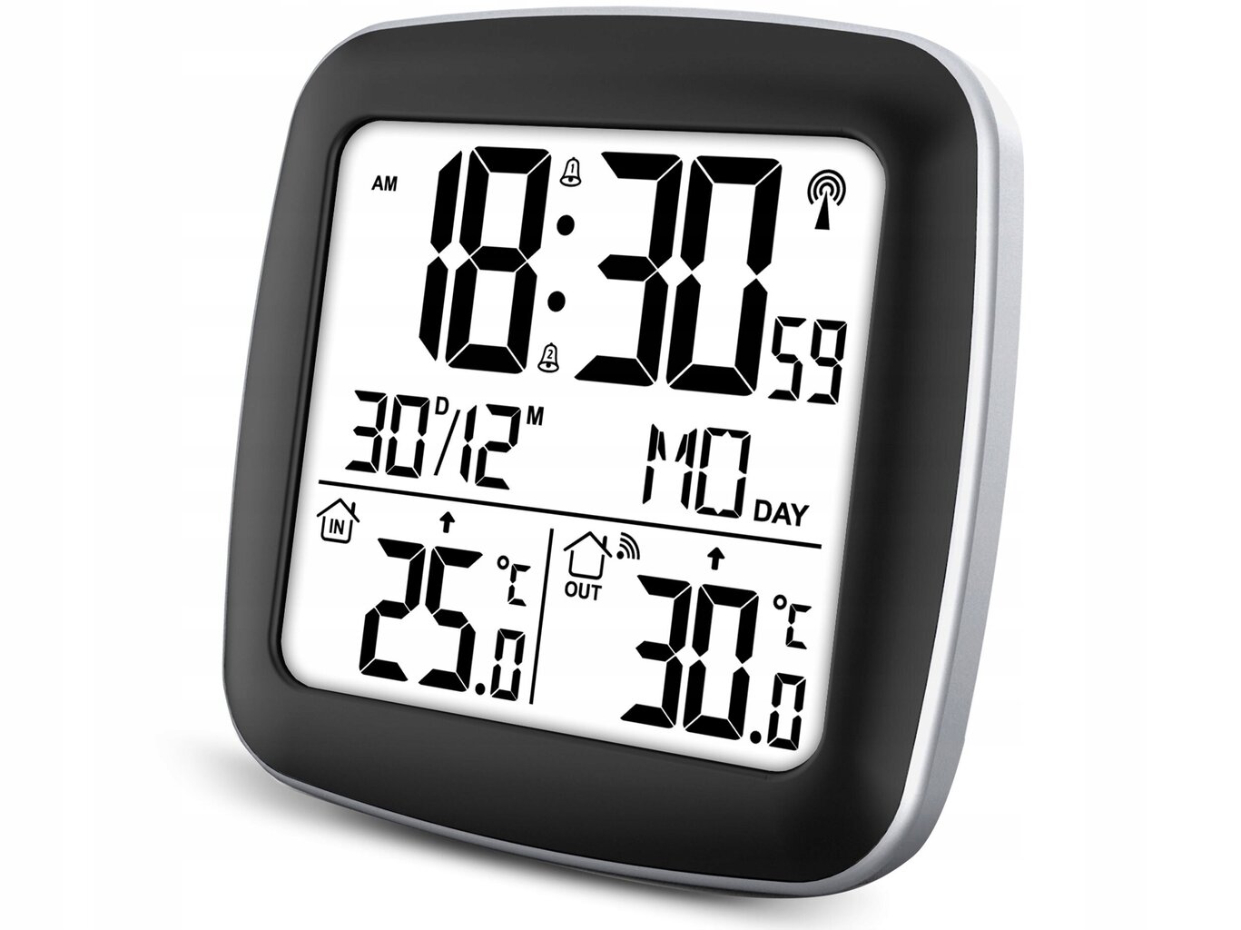 Berdsen bezvadu gaisa termometrs ar pulksteni cena un informācija | Meteostacijas, āra termometri | 220.lv