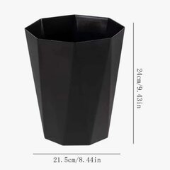 Ведро для мусора, черное, 10 л цена и информация | Мусорные баки | 220.lv