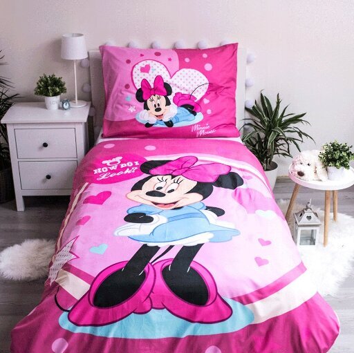 Bērnu gultas veļas komplekts 140x200 Minnie Mouse цена и информация | Bērnu gultas veļa | 220.lv
