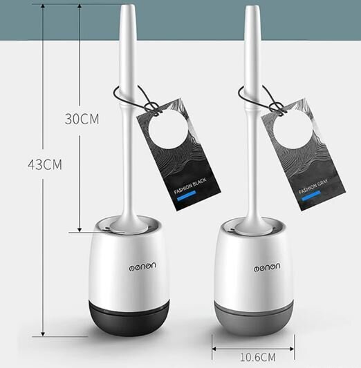 Silikona tualetes birste Oenon, Balta-Melna cena un informācija | Vannas istabas aksesuāri | 220.lv