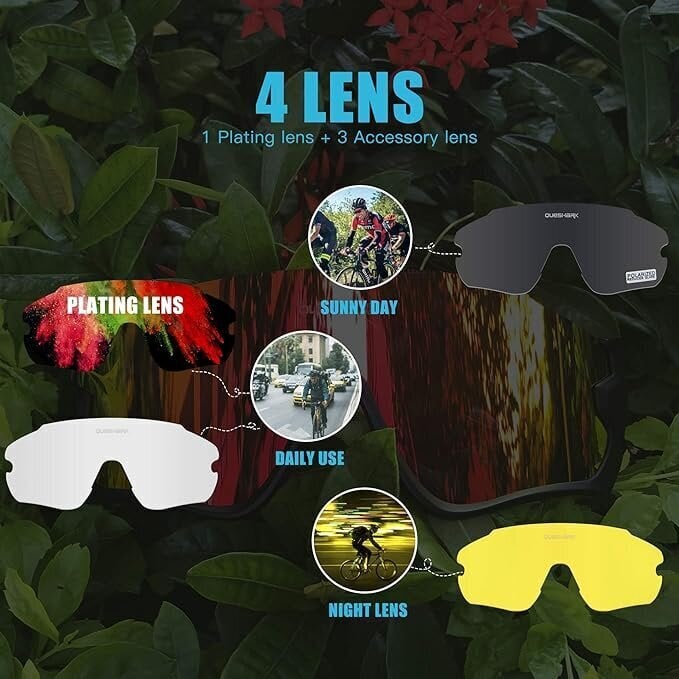 Sporta saulesbrilles Queshark, dažādas krāsas цена и информация | Sporta brilles | 220.lv