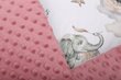 Bērnu gultiņas aizsargs Babymam 180x30 cm, rozā/balts cena un informācija | Bērnu drošības preces | 220.lv