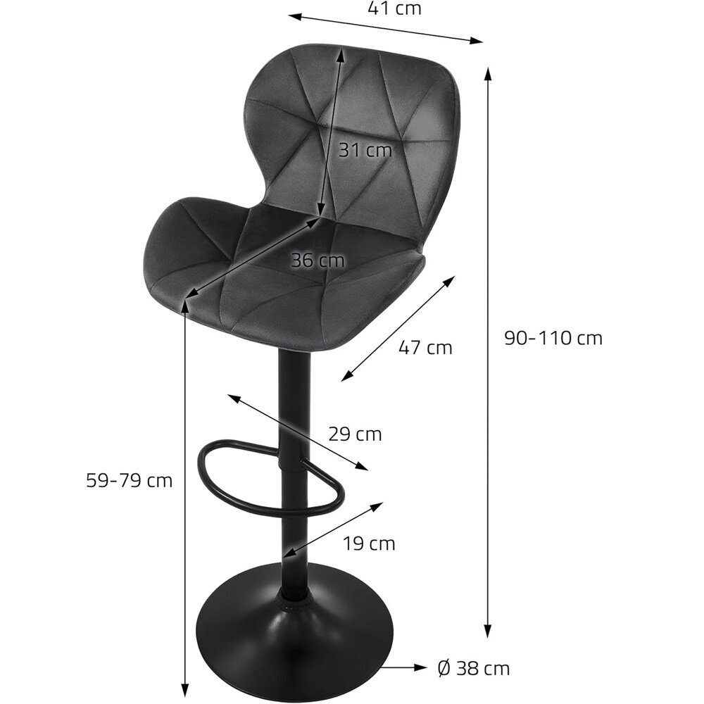 Bāra krēsls Restock Mode, pelēks цена и информация | Virtuves un ēdamistabas krēsli | 220.lv