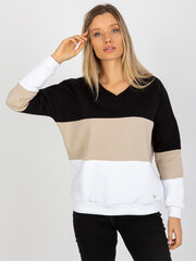 Džemperis sievietēm, melns/bēšs cena un informācija | Sieviešu džemperi | 220.lv