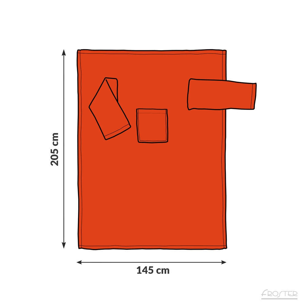 Pleds un halāts, oranžs cena un informācija | Oriģināli džemperi | 220.lv