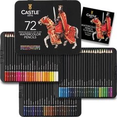 Zīmuļu komplekts Castle Art Supplies, 72 gab. cena un informācija | Modelēšanas un zīmēšanas piederumi | 220.lv