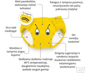 Mācību biksītes - Bumblebee, 3 PACK 18-24 mēneši cena un informācija | Autiņbiksītes | 220.lv