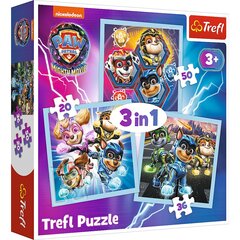 Pužļu komplekts 3in1 Tref Paw Patrol cena un informācija | Puzles, 3D puzles | 220.lv