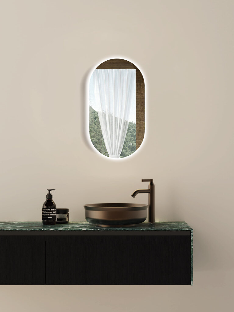 Spogulis LED Vento Salerno, 50x90 cena un informācija | Vannas istabas spoguļi | 220.lv