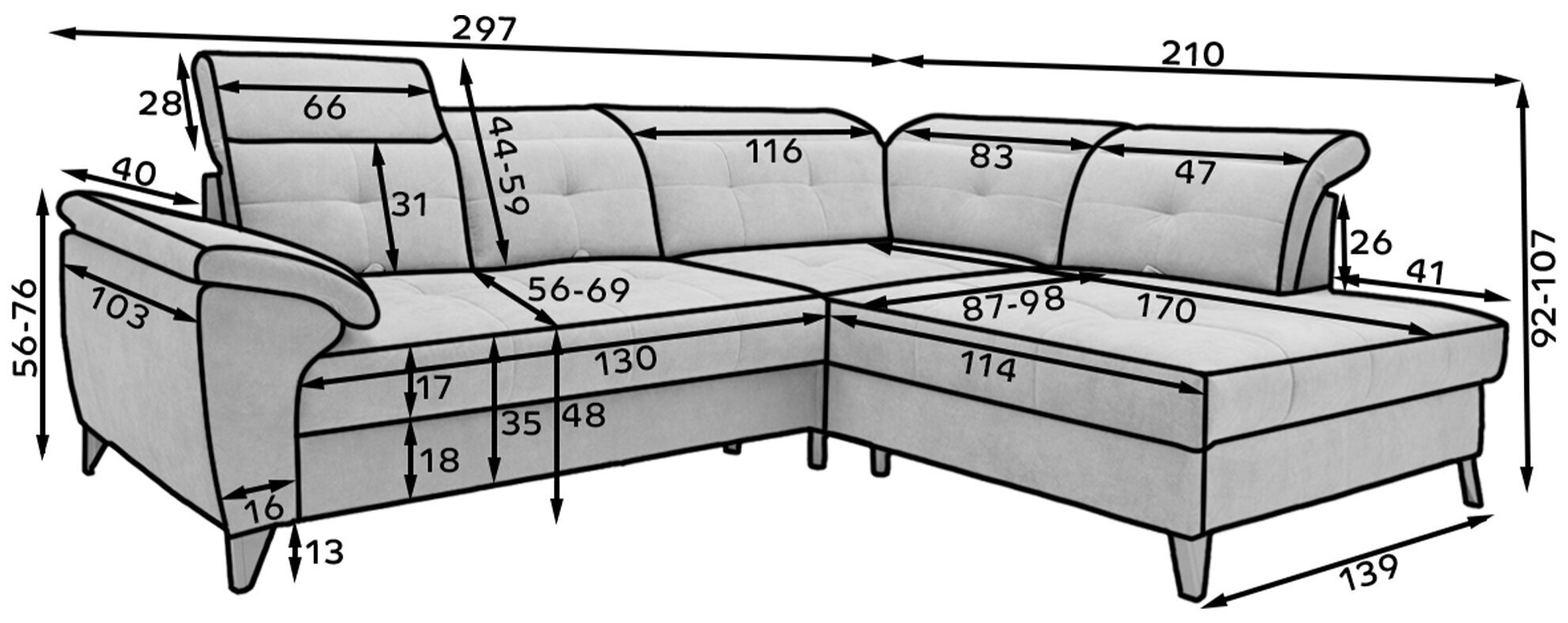 Stūra dīvāns Inferne, pelēks cena un informācija | Stūra dīvāni | 220.lv