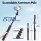 Elastīga selfiju nūja un statīvs ar tālvadības pulti LIVMAN C03 (selfie stick) cena un informācija | Selfie Sticks | 220.lv