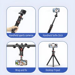 Elastīga selfiju nūja un statīvs ar tālvadības pulti LIVMAN C03 (selfie stick) cena un informācija | Selfie Sticks | 220.lv