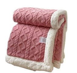 Двустороннее шерстяное одеяло для кровати, розовое цена и информация | Одеяла | 220.lv