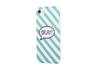 Devia Vivid Okay Plastic Back Case For Apple iPhone 7 / 8 White - Green (Mocco Blister) цена и информация | Чехлы для телефонов | 220.lv