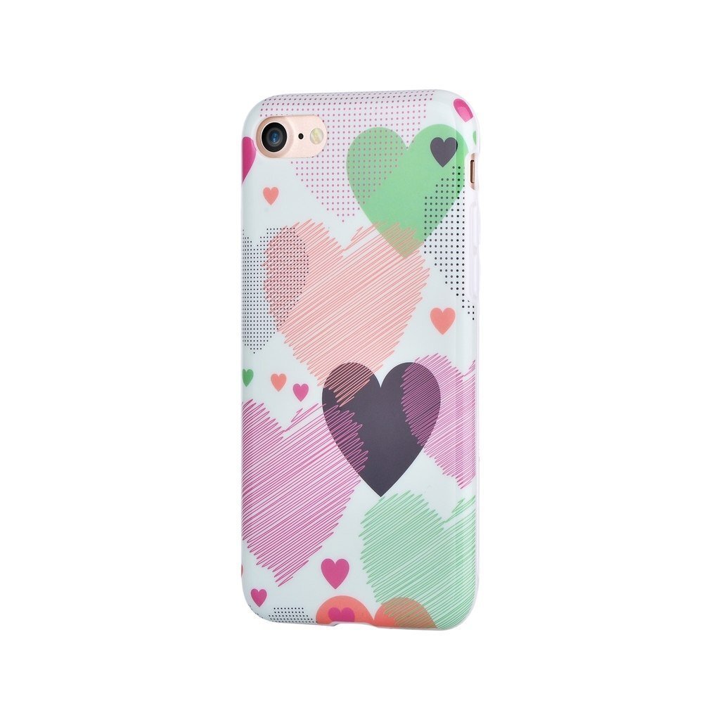 Devia Vivid Silicone Back Case With Hearts For Apple iPhone 7 Plus / 8 Plus cena un informācija | Telefonu vāciņi, maciņi | 220.lv