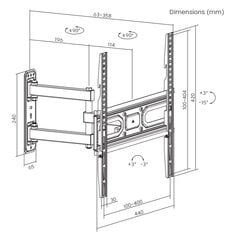 Sbox PLB-3644-2 (32-55|35kg|400x400) цена и информация | Кронштейны и крепления для телевизоров | 220.lv